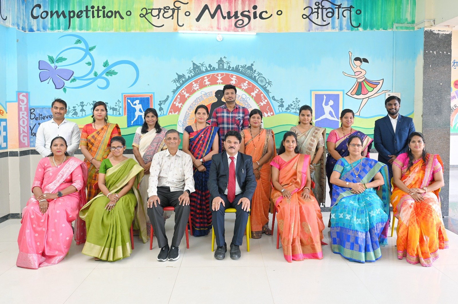 Students and staff at Sudarshan